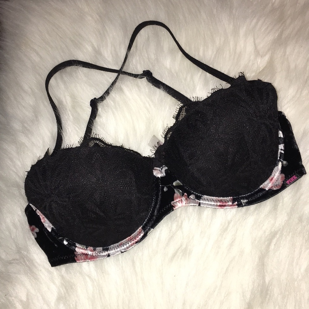 VS PINK The Date Velvet Push-Up Bra